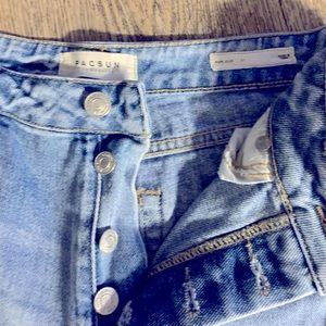 PacSun, mom jeans , button up..